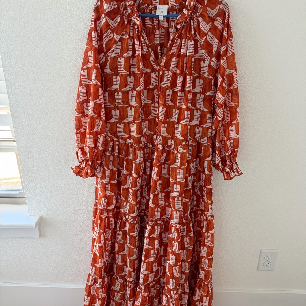 J.Marie burnt orange boots dress